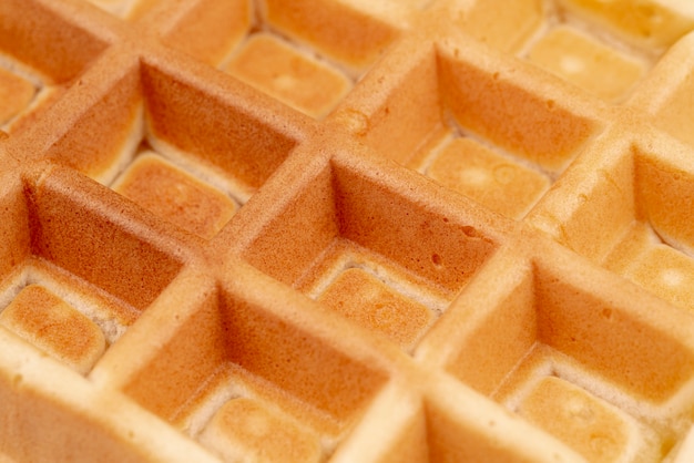 Foto close-up van wafelpatroon