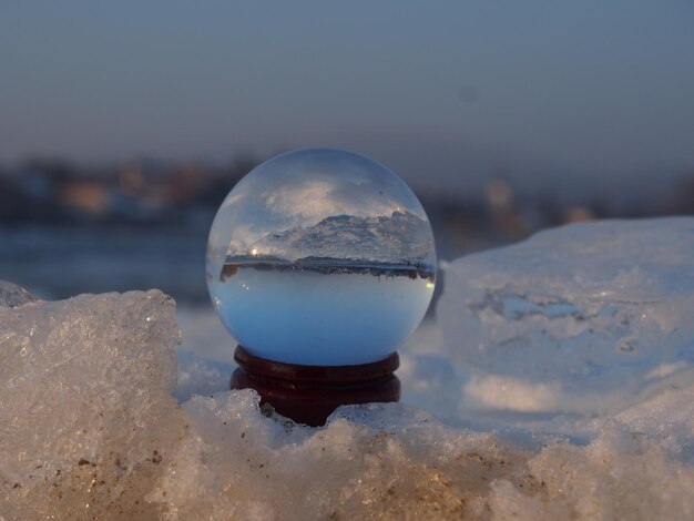 Close-up van water tegen de lucht