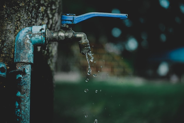 Foto close-up van waterdruppels op glas