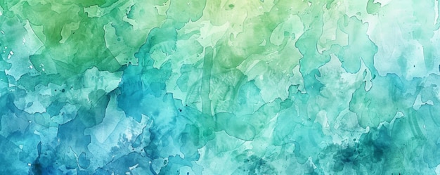 Close-up van waterverf wassen in koele blauw en groen naadloos patroon voor rustige retro stijl