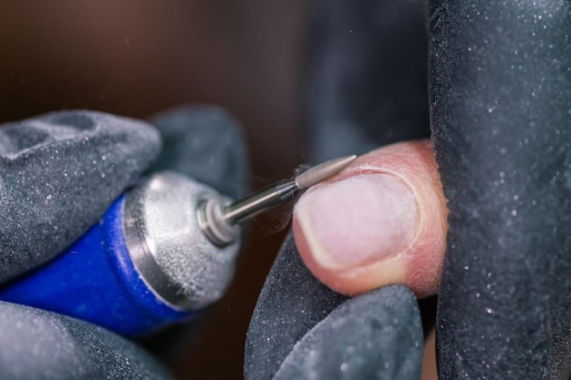 Foto close-up van werkende handen