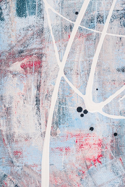 Close up van witte olieverf splatters op abstracte background