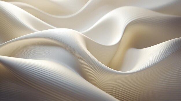 Close-up van witte satijn stof textuur achtergrond 3D render illustratie