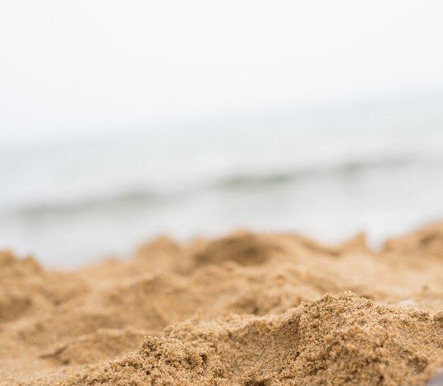 Close-up van zand op het strand