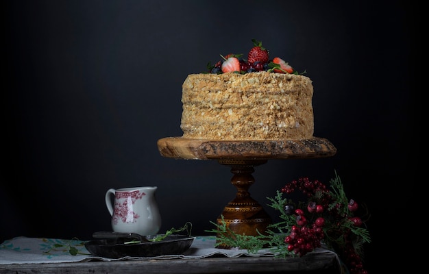 Close-up van zelfgemaakte heerlijke cake