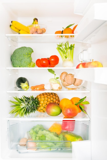 Close-up of various food in refrigerator