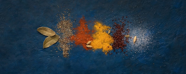 Close up of various spices