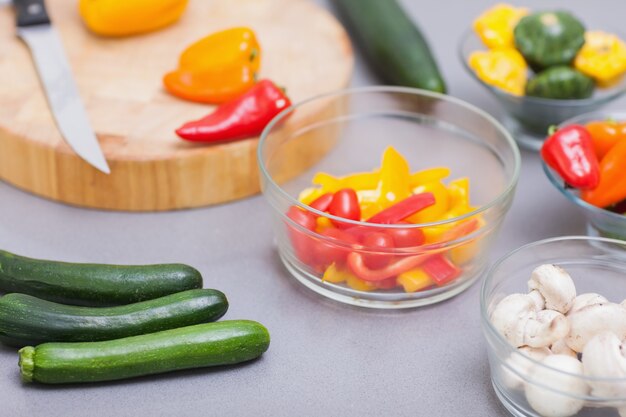 Close up of various vegetables