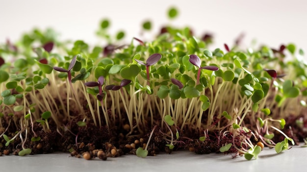 Foto un primo piano di un germoglio vegetale