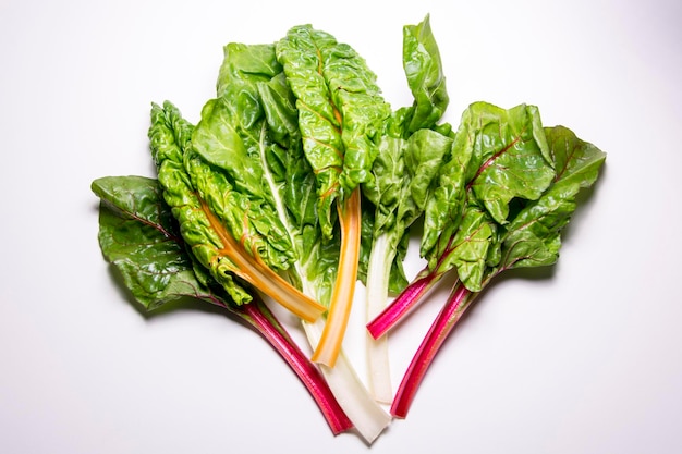 close-up of vegetable over white background