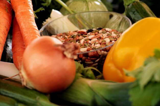 Photo close-up of vegetable