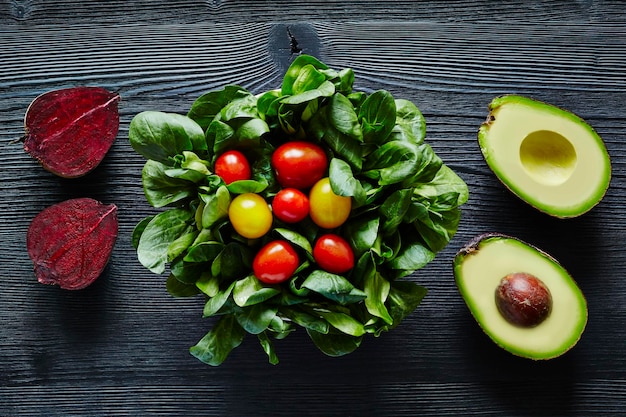 Close-up of vegetables and fruits on table