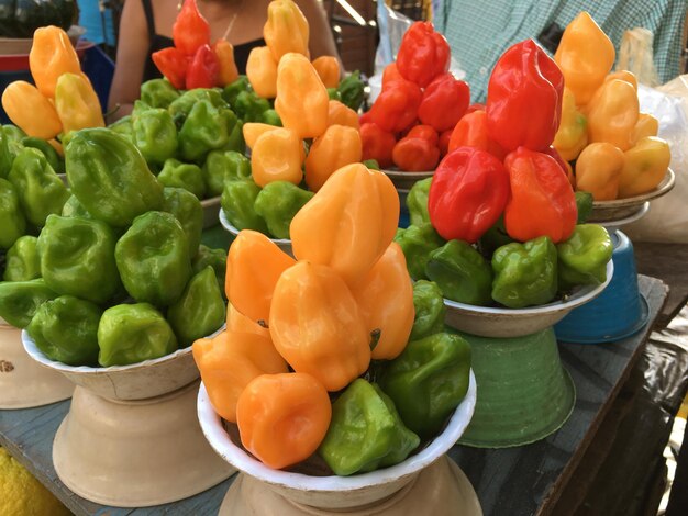 Close-up of vegetables for sale in market