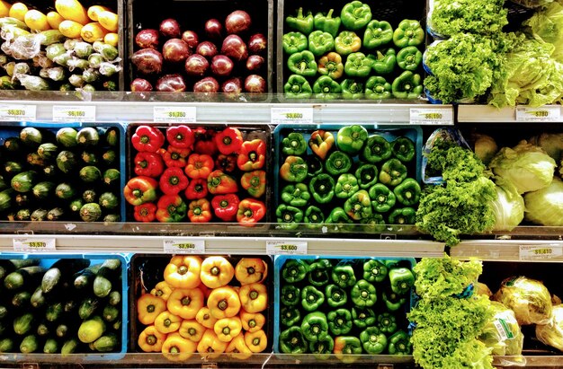 Photo close-up of vegetables for sale in market