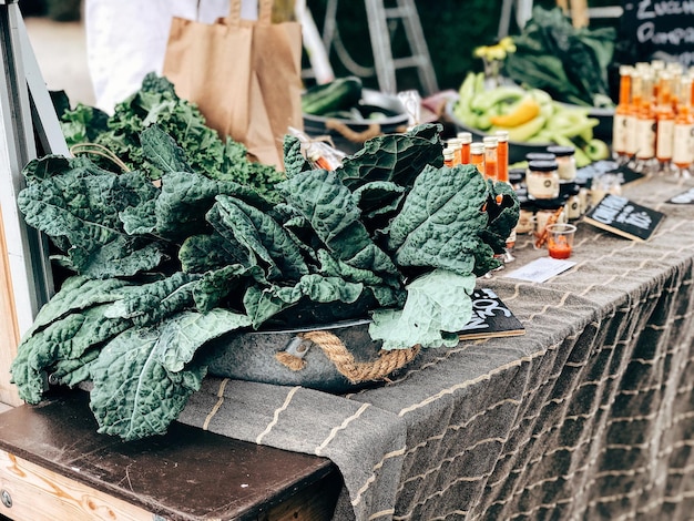 Photo close-up of vegetables for sale in market