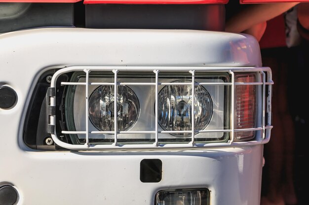 Photo close-up of vehicle headlight