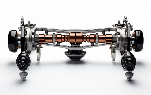 Photo close up of a vehicles suspension system