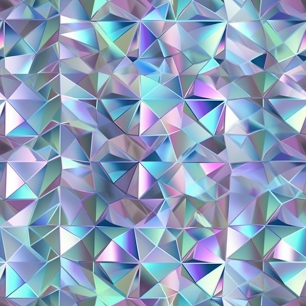 a close up of a very colorful abstract background with a lot of triangles generative ai