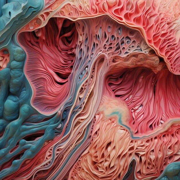 a close up of a very colorful structure of skin generative ai