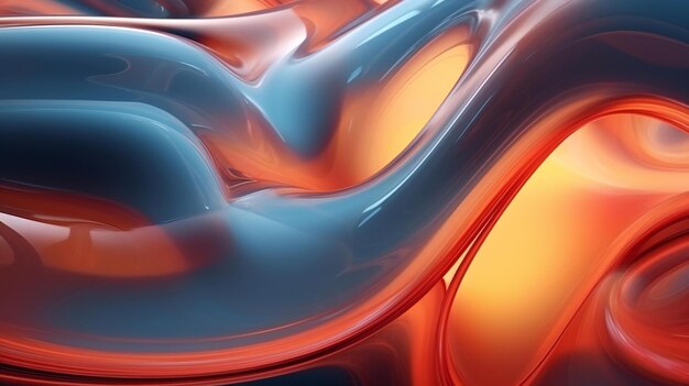 Photo a close up of a vibrant abstract design in red and blue colors