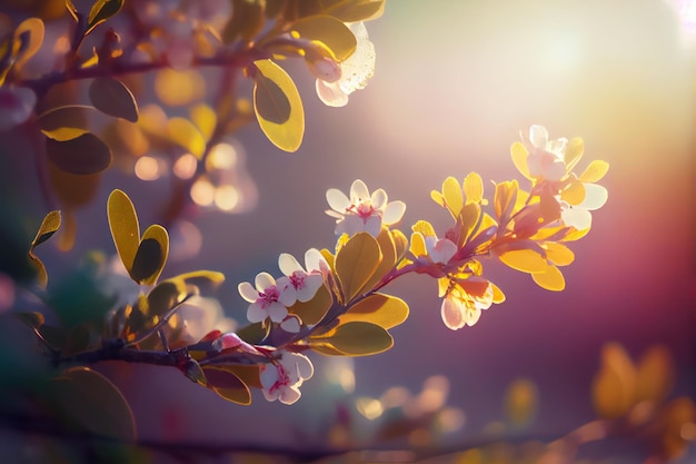 Photo close up view of a beautiful spring background scenery