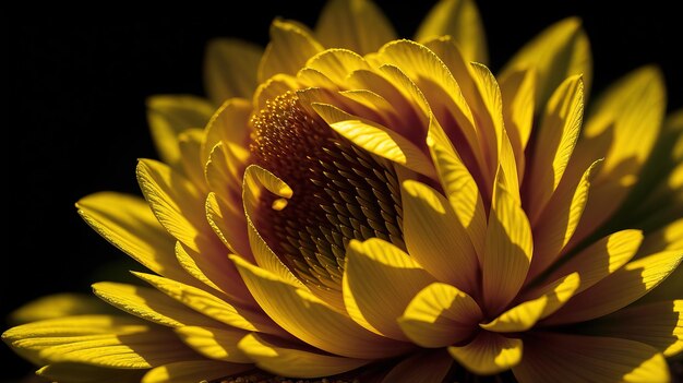 close up view of blooming sunflower