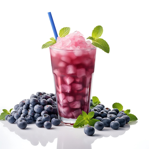 Close up view of blueberry drink perfect for drink catalog