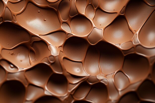 Foto una vista ravvicinata di una superficie di cioccolato