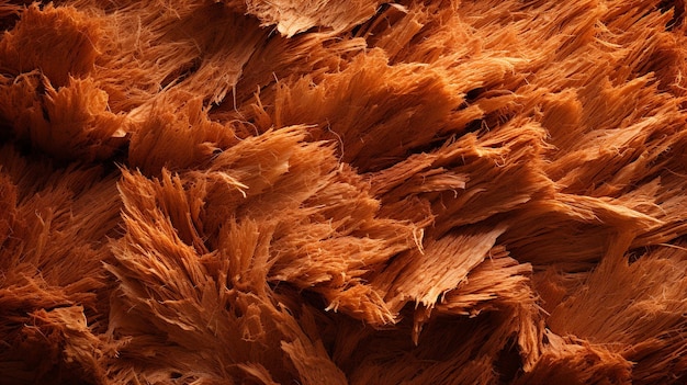 the close up view of the coir or coconut fiber