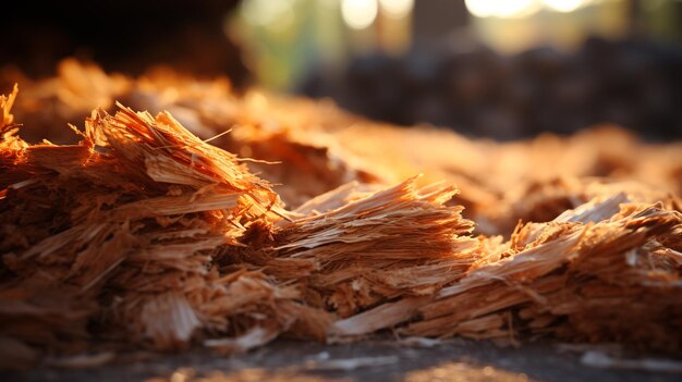 the close up view of the coir or coconut fiber