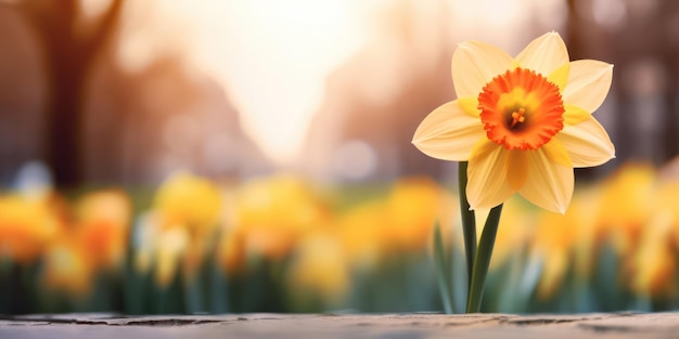 Close up View of a Daffodil Bloom