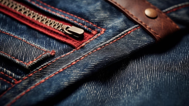 Close-up view Denim Pocket Detail