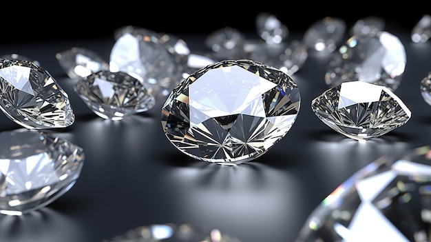 close up view of diamonds