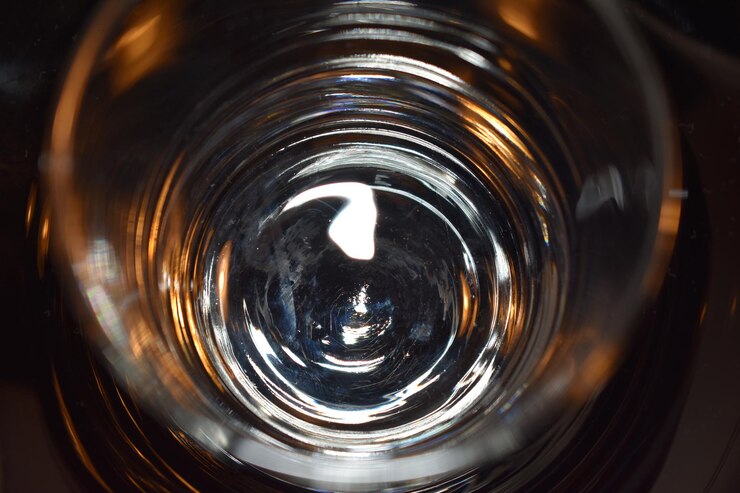 Photo close-up view of drinking glass