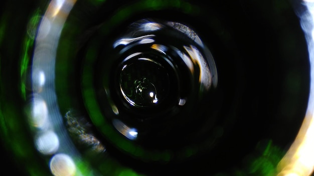 Photo close-up view of glass bottle