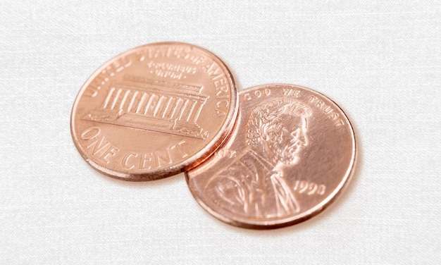 Close-up view of golden coins