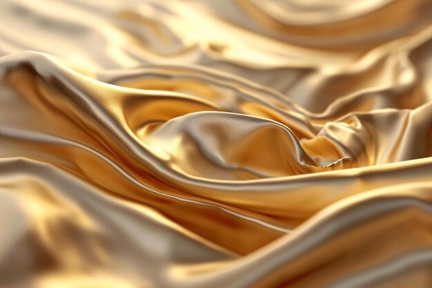 a close up view of a golden silk