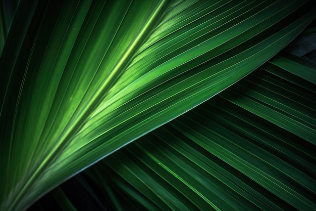 A close up view of a green leaf generative AI