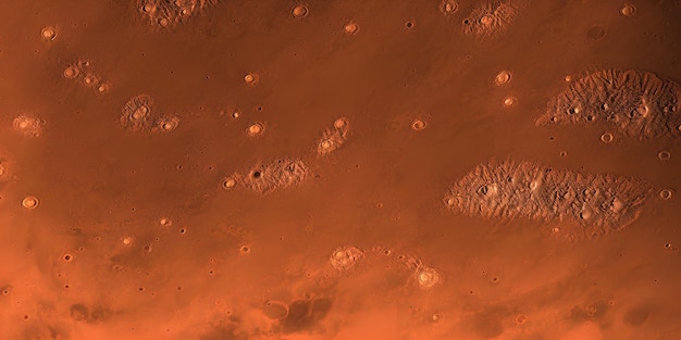 Photo close-up view of mars from the orbit