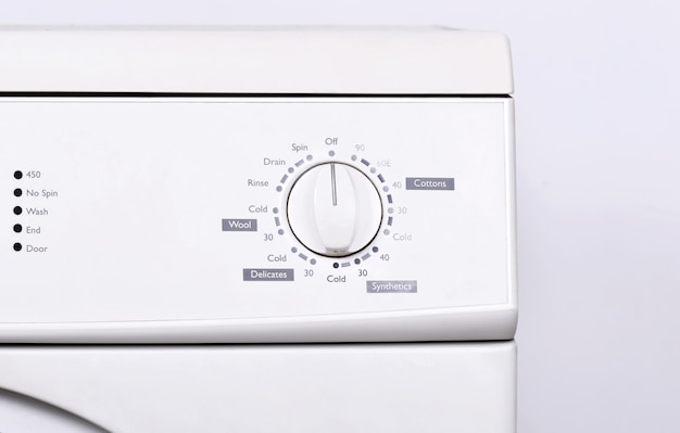 写真 洗濯機のインストルメントパネルのクローズアップ表示