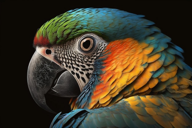 A Close Up View of a Parrot AI