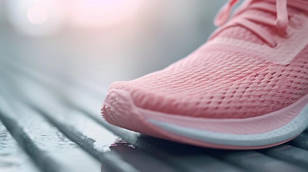 Close Up View of a Pink Shoe