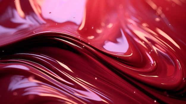 A close up view of a red liquid