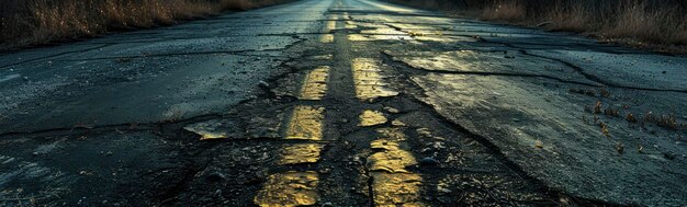 Photo close up view of a road texture