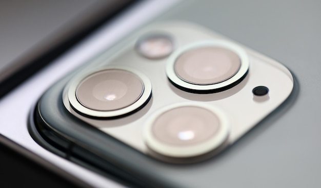 Photo close-up view of smartphone digital camera
