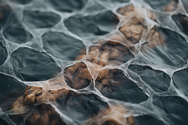 a close up view of the surface of water