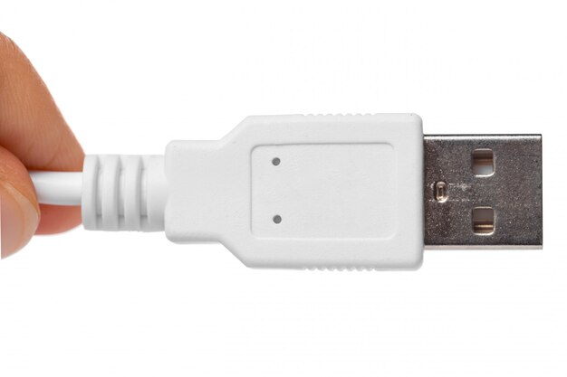 Photo close up view of a usb cable