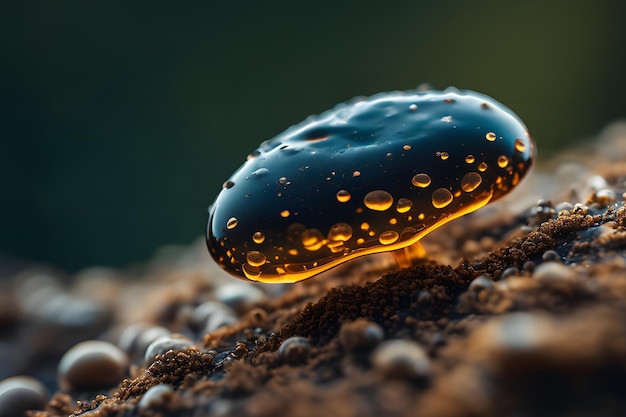 close up view of virus bacteria fungus in open air