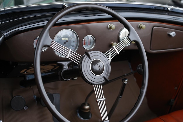 Photo close-up of vintage car