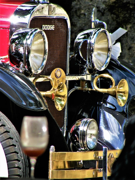 Photo close-up of vintage car